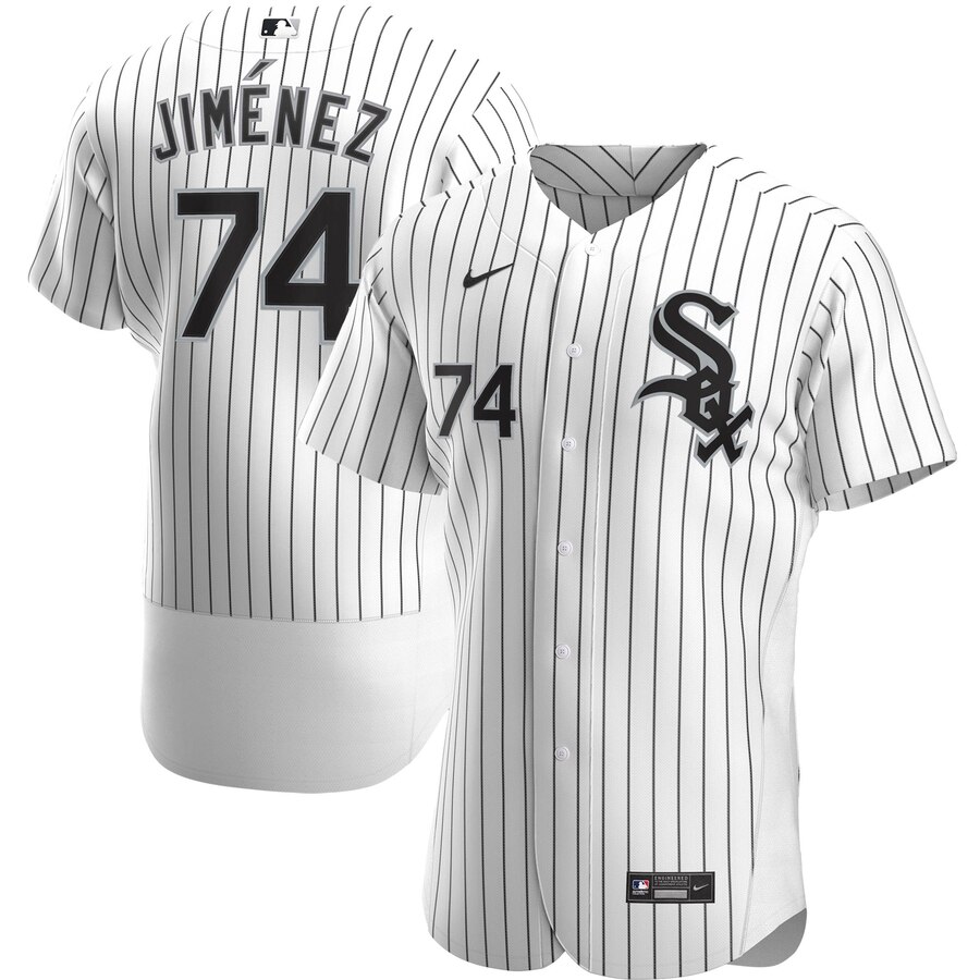 Chicago White Sox 74 Eloy Jimenez Men Nike White Home 2020 Authentic Player MLB Jersey